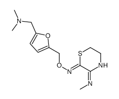 (6Z)-6-[[5-[(dimethylamino)methyl]furan-2-yl]methoxyimino]-N-methyl-2,3-dihydro-1,4-thiazin-5-amine结构式