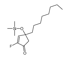 2-fluoro-4-octyl-4-trimethylsilyloxycyclopent-2-en-1-one结构式