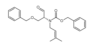 (R)-benzyl (1-(benzyloxy)-3-oxopropan-2-yl)(3-methylbut-2-en-1-yl)carbamate Structure
