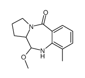 6-methoxy-4-methyl-5,6,6a,7,8,9-hexahydropyrrolo[2,1-c][1,4]benzodiazepin-11-one结构式