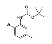 tert-butyl (2-bromo-5-methylphenyl)carbamate结构式