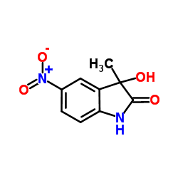 3-Hydroxy-3-methyl-5-nitro-1,3-dihydro-2H-indol-2-one Structure