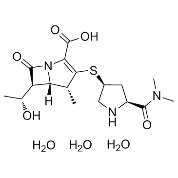 Meropenem trihydrate structure