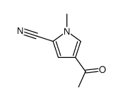 1H-Pyrrole-2-carbonitrile, 4-acetyl-1-methyl- (9CI)结构式