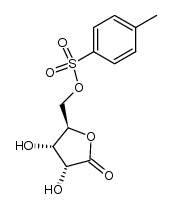 (+)-5-O-(p-Toluolsulfonyl)-D-ribonsaeure-γ-lacton结构式