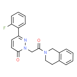 2-[2-(3,4-dihydroisoquinolin-2(1H)-yl)-2-oxoethyl]-6-(2-fluorophenyl)pyridazin-3(2H)-one结构式
