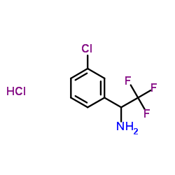 1-(3-Chlorophenyl)-2,2,2-trifluoroethanamine hydrochloride Structure