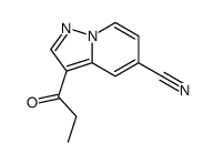 3-propanoylpyrazolo[1,5-a]pyridine-5-carbonitrile结构式