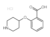 2-(4-piperidinyloxy)benzoic acid(SALTDATA: HCl) structure