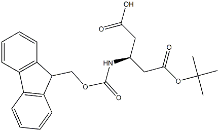 (S)-3-((((9H-Fluoren-9-yl)methoxy)carbonyl)amino)-5-(tert-butoxy)-5-oxopentanoic acid Structure