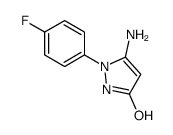 5-AMINO-1-(4-FLUOROPHENYL)-1H-PYRAZOL-3-OL结构式