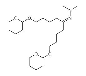 2-(1,9-bis((tetrahydro-2H-pyran-2-yl)oxy)nonan-5-ylidene)-1,1-dimethylhydrazine结构式