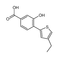 4-(4-ethylthiophen-2-yl)-3-hydroxybenzoic acid Structure