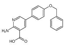 2-amino-5-(4-phenylmethoxyphenyl)pyridine-3-carboxylic acid Structure