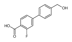 2-fluoro-4-[4-(hydroxymethyl)phenyl]benzoic acid结构式