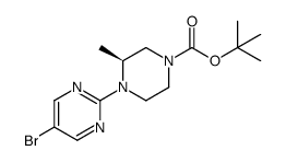 (S)-tert-butyl 4-(5-bromopyrimidin-2-yl)-3-methylpiperazine-1-carboxylate结构式