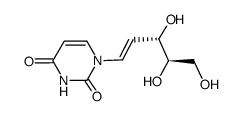 (E)-1-(3(S),4(R),5-trihydroxypent-1-en-1-yl)uracil Structure