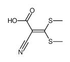 2-cyano-3,3-bis(methylsulfanyl)prop-2-enoic acid Structure