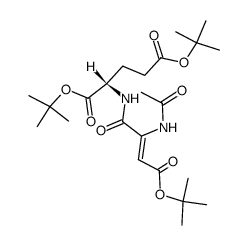 (Z)-di-tert-butyl N-(N-acetyl-β-tert-butyldehydroaspartyl)-L-glutamate Structure