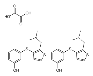 3-[2-[(dimethylamino)methyl]thiophen-3-yl]sulfanylphenol,oxalic acid Structure