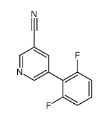 5-(2,6-difluorophenyl)pyridine-3-carbonitrile结构式