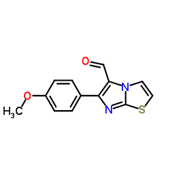 6-(4-METHOXY-PHENYL)-IMIDAZO[2,1-B]THIAZOLE-5-CARBOXALDEHYDE结构式