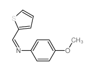 Benzenamine,4-methoxy-N-(2-thienylmethylene)- Structure