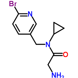 N-[(6-Bromo-3-pyridinyl)methyl]-N-cyclopropylglycinamide Structure