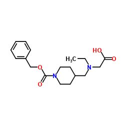 N-({1-[(Benzyloxy)carbonyl]-4-piperidinyl}methyl)-N-ethylglycine Structure