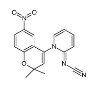 [1-(2,2-dimethyl-6-nitrochromen-4-yl)pyridin-2-ylidene]cyanamide结构式