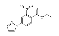 2-硝基-4-(1-吡唑基)苯甲酸乙酯结构式