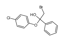 2-bromo-1-(4-chlorophenoxy)-1-phenylethan-1-ol结构式