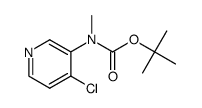 tert-butyl (4-chloropyridin-3-yl)(methyl)carbamate结构式