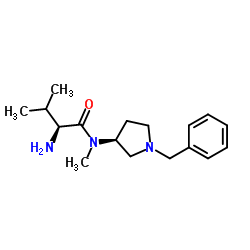 N-[(3S)-1-Benzyl-3-pyrrolidinyl]-N-methyl-L-valinamide结构式