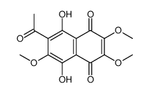 1,4-Naphthoquinone, 2-acetyl-5,8-dihydroxy-3,6,7-trimethoxy- Structure
