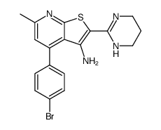 3-Amino-4-(4-bromphenyl)-2-(3,4,5,6-tetrahydropyrimidin-2-yl)-6-methylthieno-<2,3-b>pyridin Structure