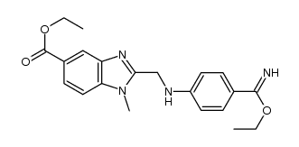 ethyl 2-[({4-[imino(ethoxy)methyl]phenyl}amino)methyl]-1-methyl-1H-benzimidazole-5-carboxylate结构式
