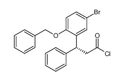 (3R)-3-[2-(benzyloxy)-5-bromophenyl]-3-phenylpropanoyl chloride结构式