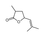 3-methyl-5-(2-methylprop-1-enyl)oxolan-2-one Structure