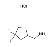 (3,3-difluorocyclopentyl)methanamine hydrochloride structure