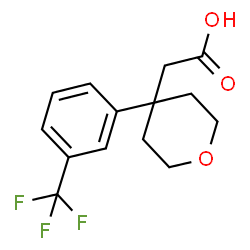 2-{4-[3-(Trifluoromethyl)phenyl]-tetrahydro-2H-pyran-4-yl}acetic acid Structure