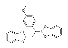 2-[2-(1,3,2-benzodioxaborol-2-yl)-1-(4-methoxyphenyl)ethyl]-1,3,2-benzodioxaborole Structure