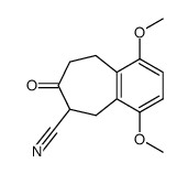 6-cyano-1,4-dimethoxy-5,6,8,9-tetrahydrobenzocyclohepten-7-one Structure