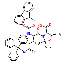 Fmoc-Gln(Trt)-Thr(psi(Me,Me)pro)-OH structure