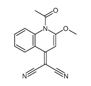 1-acetyl-4-dicyanomethylene-2-methoxy-1,4-dihydroquinoline结构式