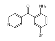 (2-氨基-5-溴苯基)(吡啶-4-基)甲酮结构式
