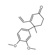 4-(3',4'-dimethoxyphenyl)-4-methyl-3-vinylcyclohex-2-enone结构式