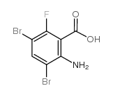 2-amino-3,5-dibromo-6-fluorobenzoic acid structure