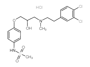 benzoic acid,N-[4-[3-[2-(3,4-dichlorophenyl)ethyl-methylamino]-2-hydroxypropoxy]phenyl]methanesulfonamide Structure