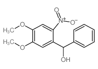 Benzenemethanol, 4,5-dimethoxy-2-nitro-.α.-phenyl- (en)结构式